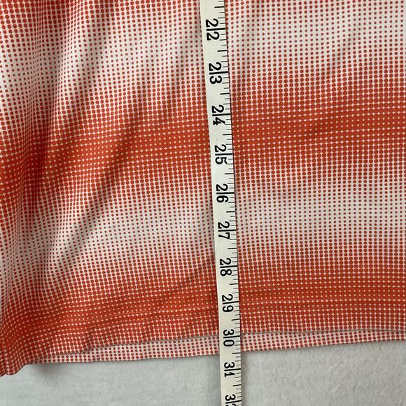 Greg Norman Polo Shirt Mens XL Orange Stripe Short Sleeves Collar Golf Shark - Picture 4 of 10